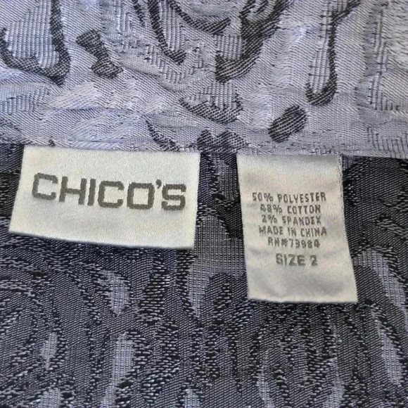 Chicos Shirt/Blazer Size 2 - Picture 3 of 7